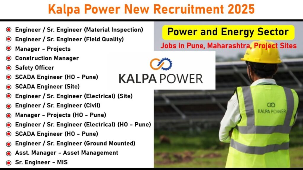 Kalpa Power Hiring 2025 | Construction Jobs In Pune