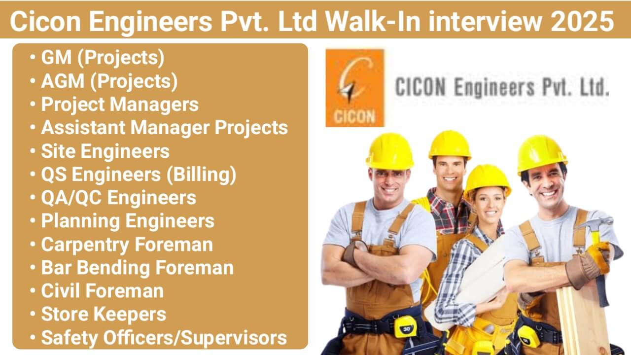 Cicon Engineers Pvt. Ltd Walk-In Interviews for Civil Professionals in Bangalore | 8th March 2025