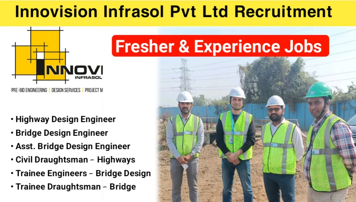 Innovision Infrasol Recruitment 2025 for Highway & Bridge Design Engineers, Draughtsman, and Trainees | Navi Mumbai