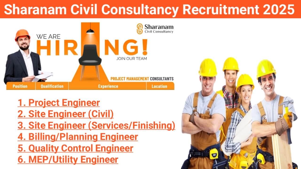 Sharanam Civil Consultancy Recruitment 2025 | PMC Careers Ahmedabad Site Engineer Vacancies