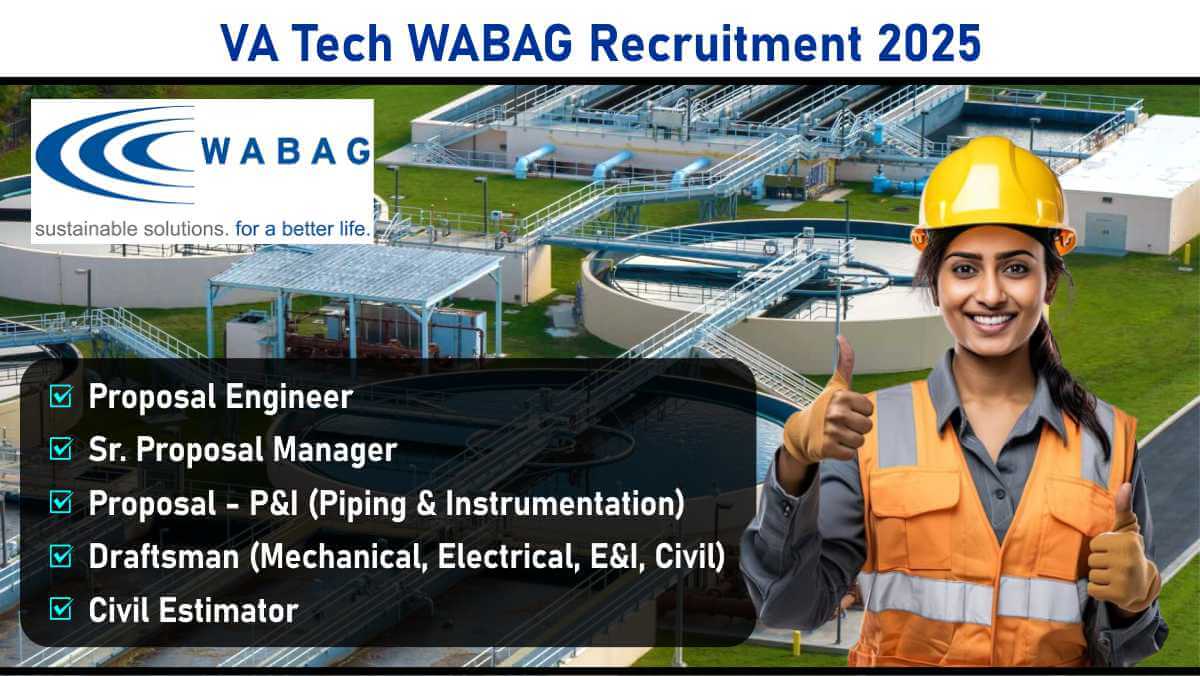 VA Tech WABAG Recruitment 2025: Sales & Marketing (O&M) Team Hiring 2025 | Empowering Sustainable Water Solutions Worldwide