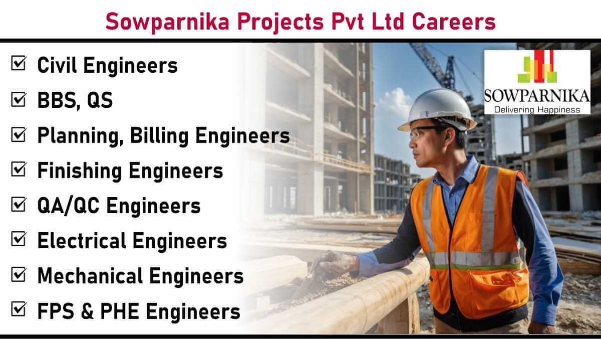 Sowparnika Projects Pvt Ltd Careers: Recruitment for High-Rise Residential Building Construction | Walk-in Interview on 21 June 2025