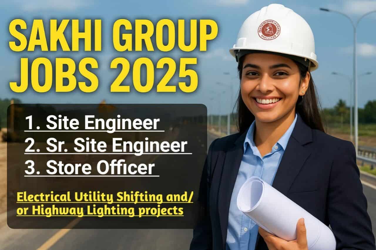 Sakhi Group of Companies New Vacancy 2025 | For Site Engineer And Store Officer