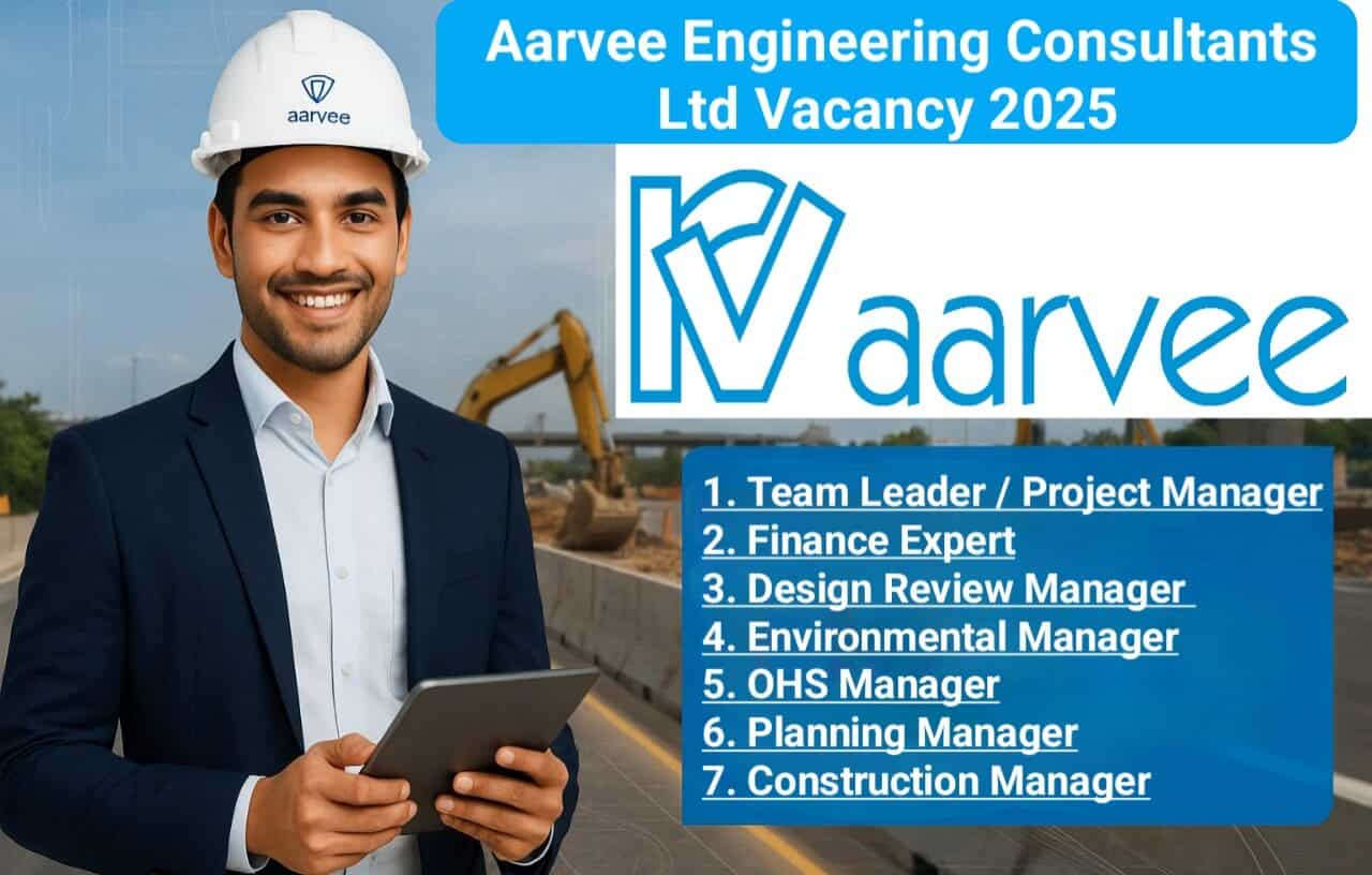 Aarvee Engineering Consultants Limited New Opening 2025 | For Urban Infrastructure (Water Supply, Sewerage, Storm Water, Roads)