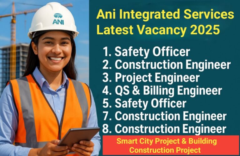 Ani Integrated Services New Vacancy 2025 | For Building Construction | Smart City Projects