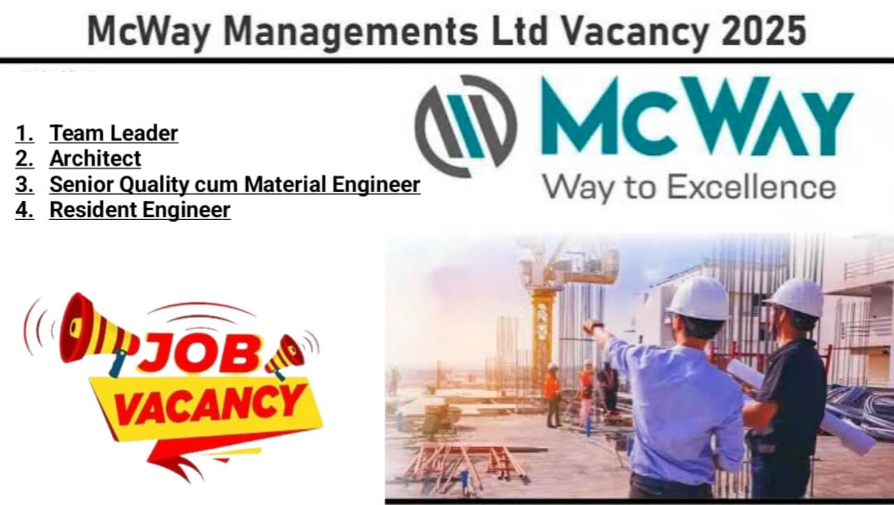 McWay Managements Ltd Hiring 2025 | For Building and Road Infrastructure projects across Gujarat