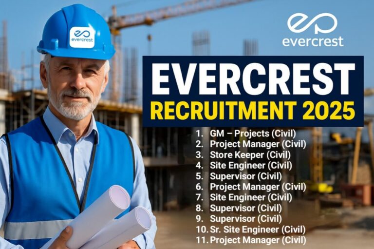 Evercrest Projects Private Limited Recruitment 2025 | Civil Supervisor Jobs Near Me