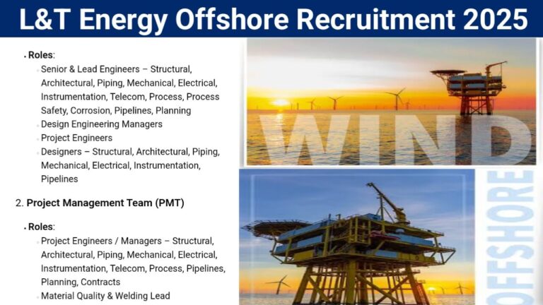 L&T Energy Offshore Recruitment 2025 | Oil And Gas Jobs July 2025