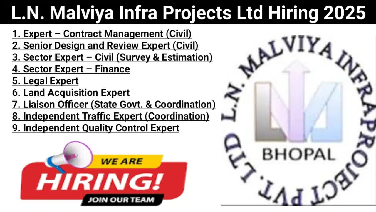 L.N. Malviya Infra Projects Ltd Hiring 2025 | For IREPS (GC) project at Mailgaon