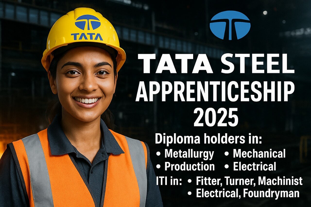 Tata Steel Apprenticeship Training Program 2025 | For Metaliks Division & Bearing Division | Location: West Bengal