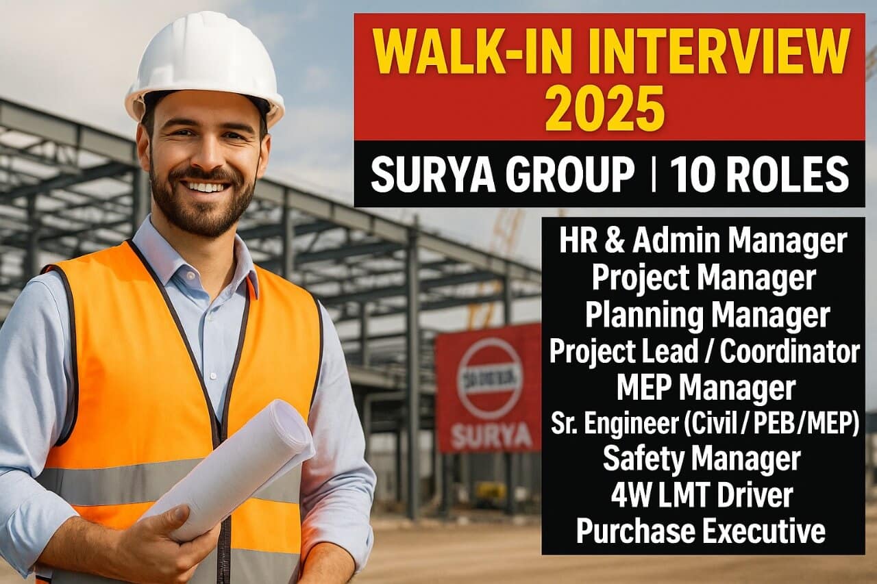 GS PEB & Civil Works Pvt. Ltd Walk-In Interview 2025 | Walk-in Interview Dates: 18th & 19th July 2025