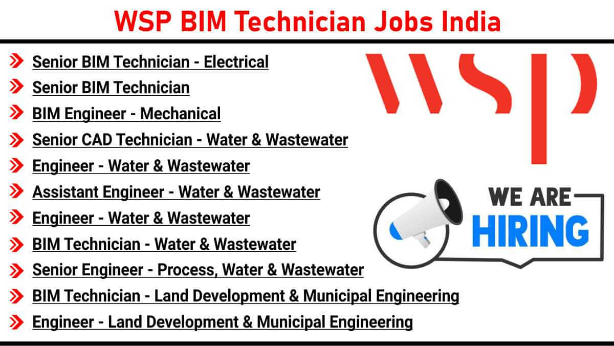 WSP BIM Technician Jobs India | BIM & CAD Technician Jobs WSP Bangalore