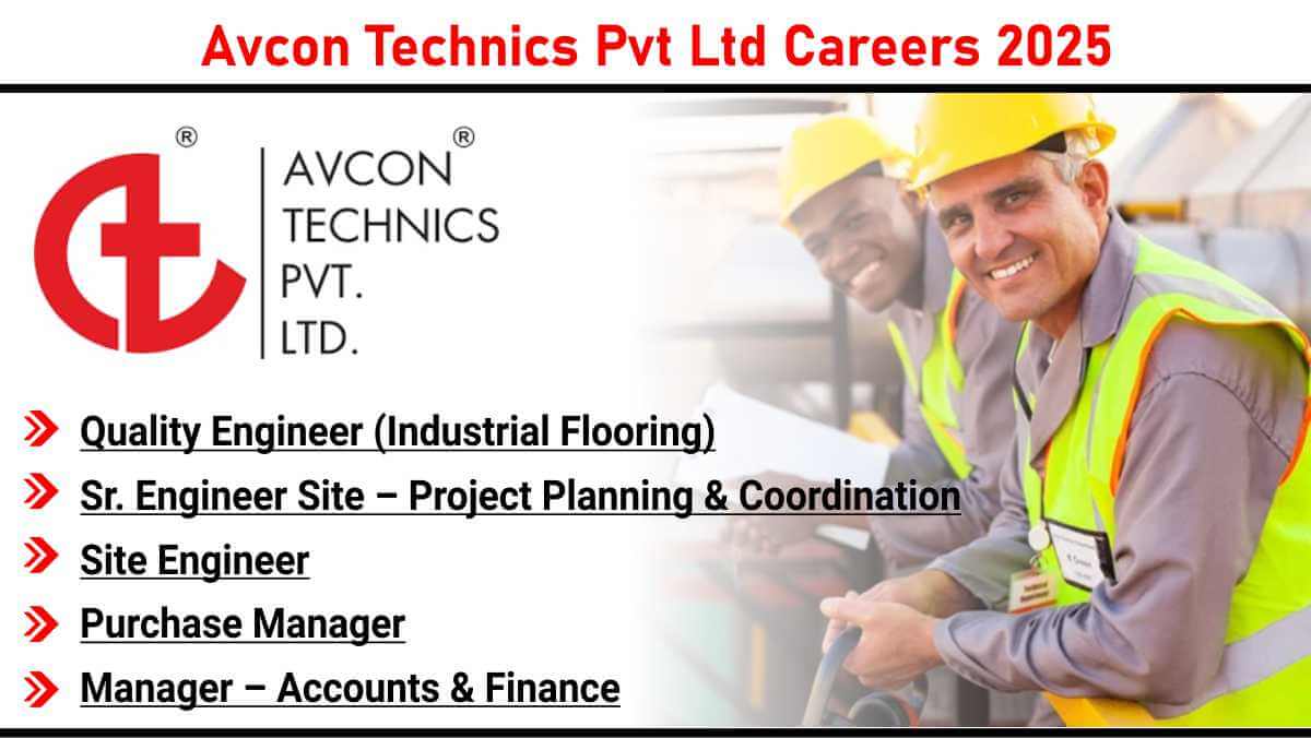 Avcon Technics Pvt Ltd Careers 2025 | Project Planning Engineer Jobs in Jamnagar 2025