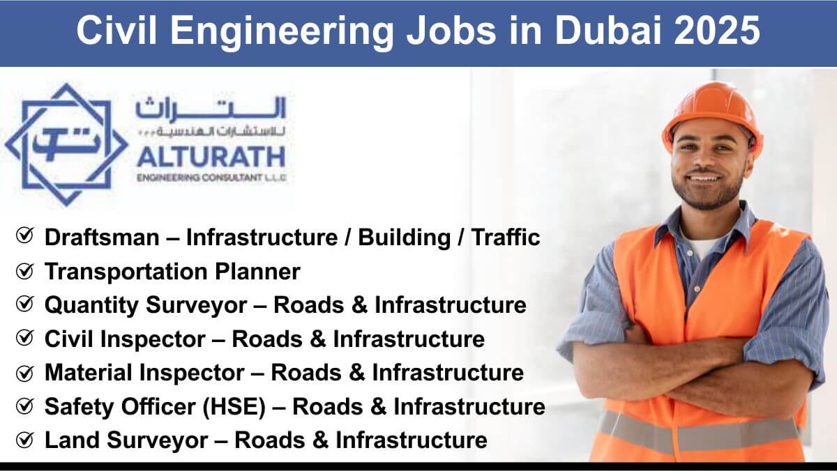 Civil Engineering Jobs in Dubai 2025 | Quantity Surveyor Roads Infrastructure Dubai