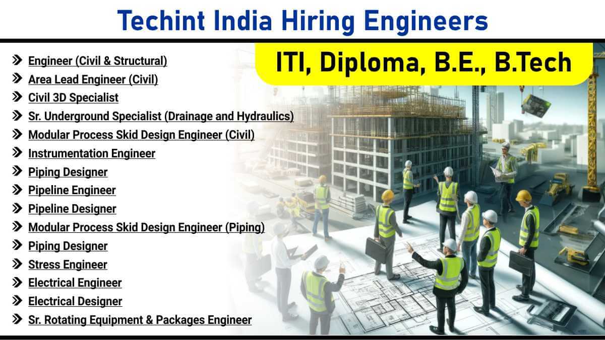 Techint India Hiring Engineers | Civil, Mechanical, Piping, Electrical | EPC Jobs 2025