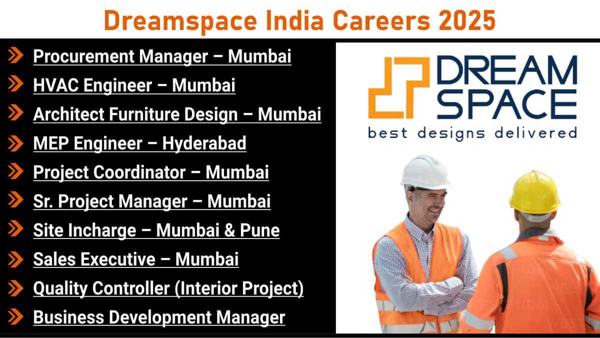 Dreamspace India Careers 2025 | Mumbai, Pune, Hyderabad & Ahmedabad Job Openings