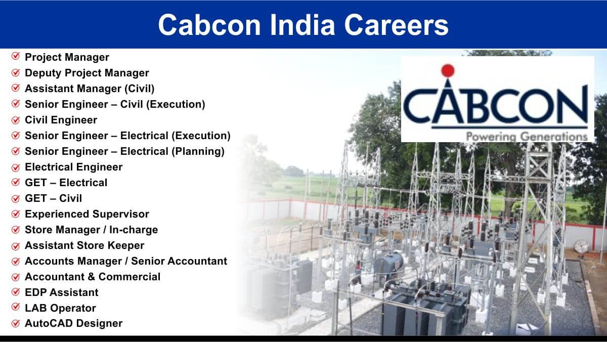 Cabcon India Careers | Project Manager & Site Engineer Jobs