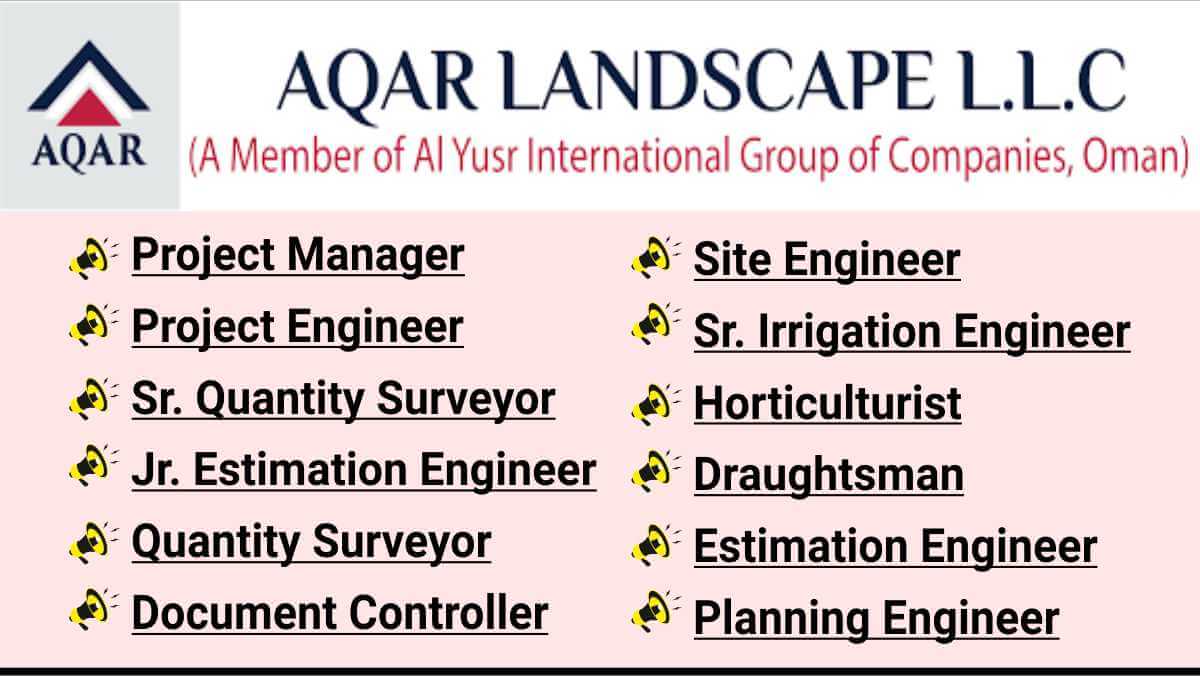 AQAR Landscape Hiring 2025 | Estimation, Planning & Site Engineers
