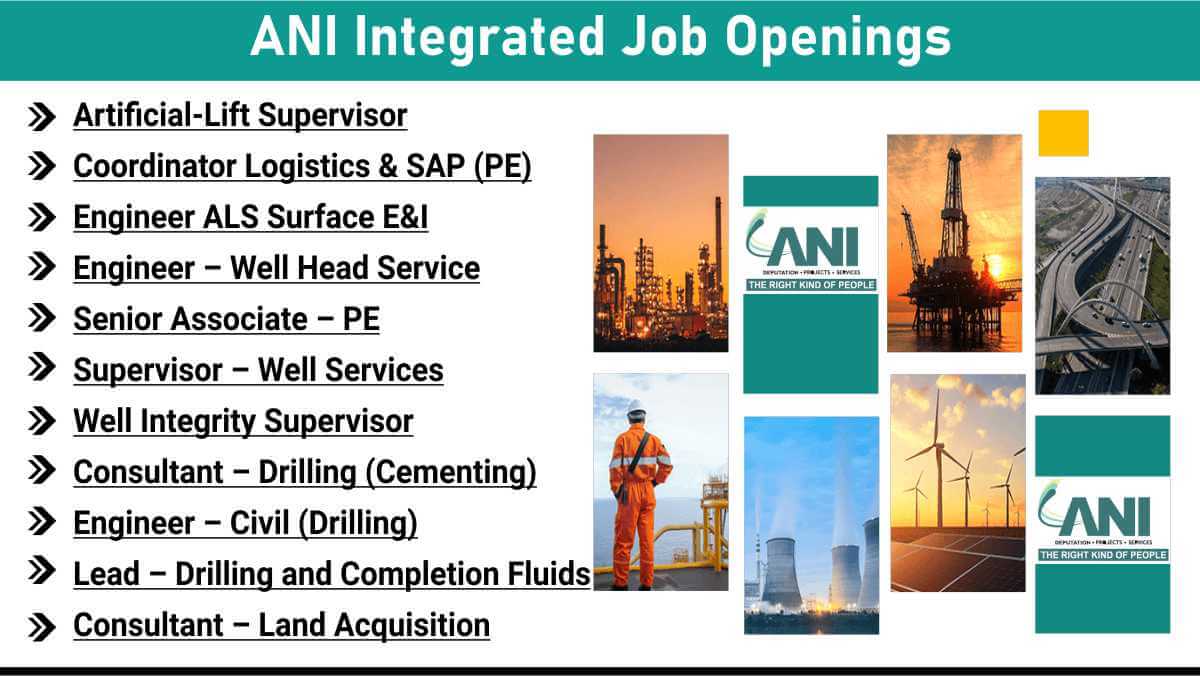 ANI Integrated Services Ltd Hiring 2025 | Oil & Gas Jobs in Rajasthan