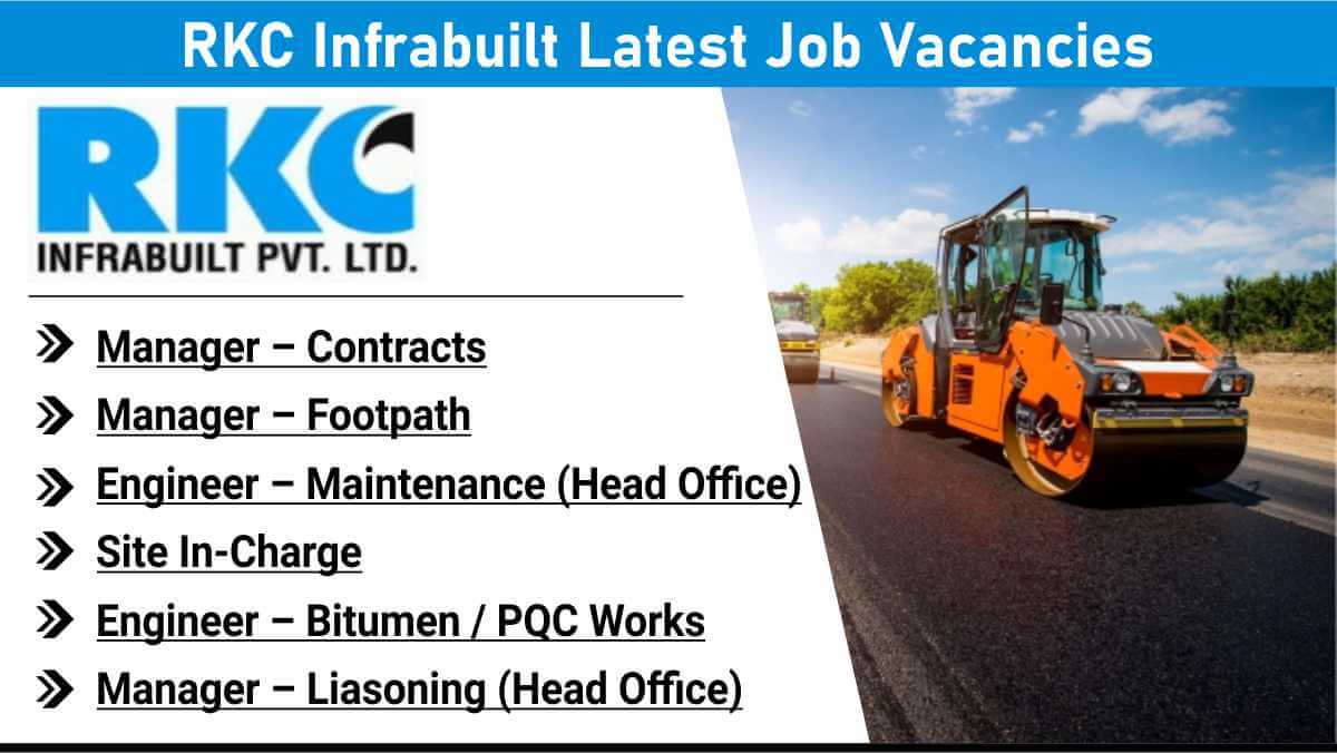 RKC Infrabuilt Latest Job Vacancies | Gujarat & Maharashtra Site Jobs 2025