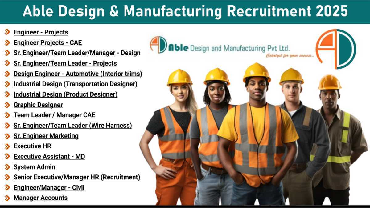 Able Design & Manufacturing Recruitment 2025 | Mechanical Design & Project Engineers