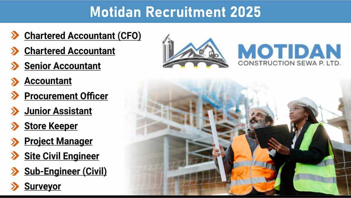 Motidan Recruitment 2025 | Project Managers, Engineers, Accountants