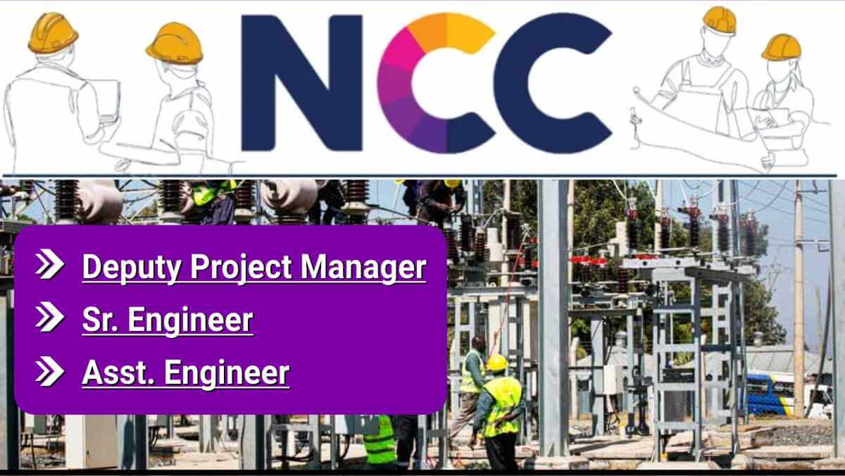 NCC Limited urgent hiring Maharashtra | RDSS scheme electrical engineer jobs Maharashtra