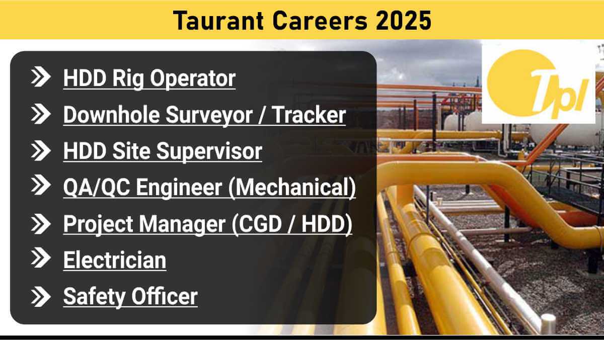 Taurant Careers 2025 | Safety Officer, QA/QC, Project Manager Jobs