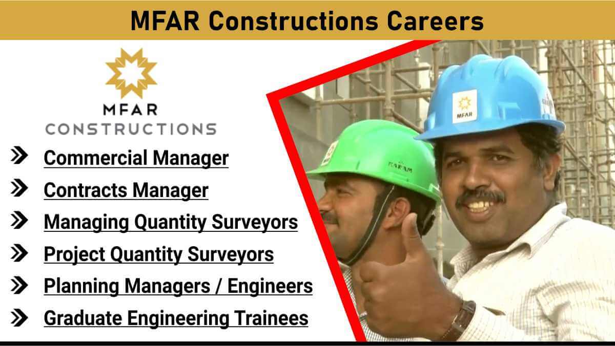 MFAR Constructions Careers | Commercial, Contracts & Surveyor Positions