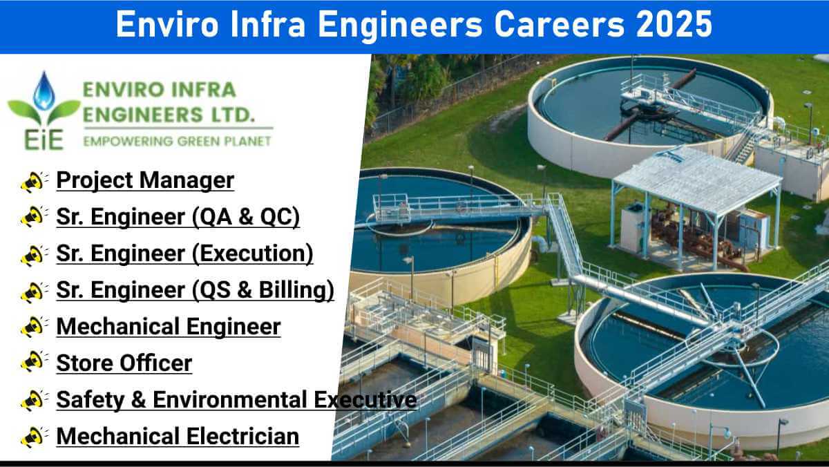Enviro Infra Engineers Careers 2025 | QA/QC, Execution & Mechanical Roles Open