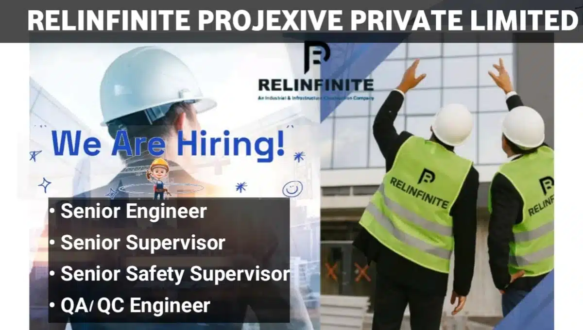 Relinfinite Projexive Pvt Ltd Hiring 2025 | Location: Bhavnagar, Surat, Vadodara, Ahmedabad