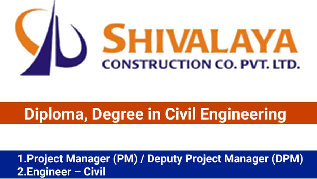 Shivalaya Construction Limited Recruitment 2025 | Location: Jammu City