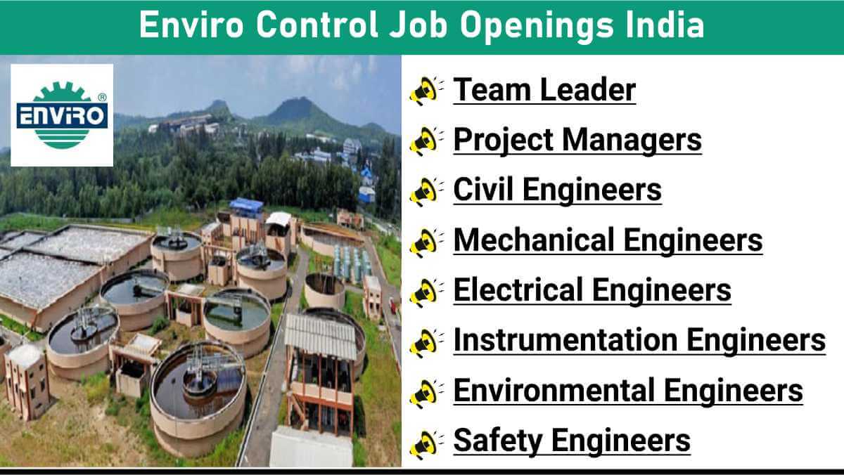 Enviro Control Job Openings India | Sewage Treatment Plant Engineer Jobs