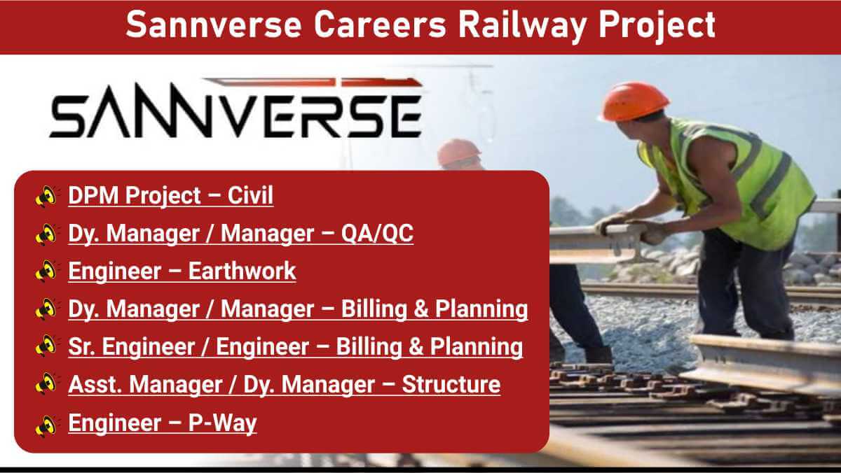 Sannverse Careers Railway Project | Railway Civil Engineer Jobs Madhya Pradesh