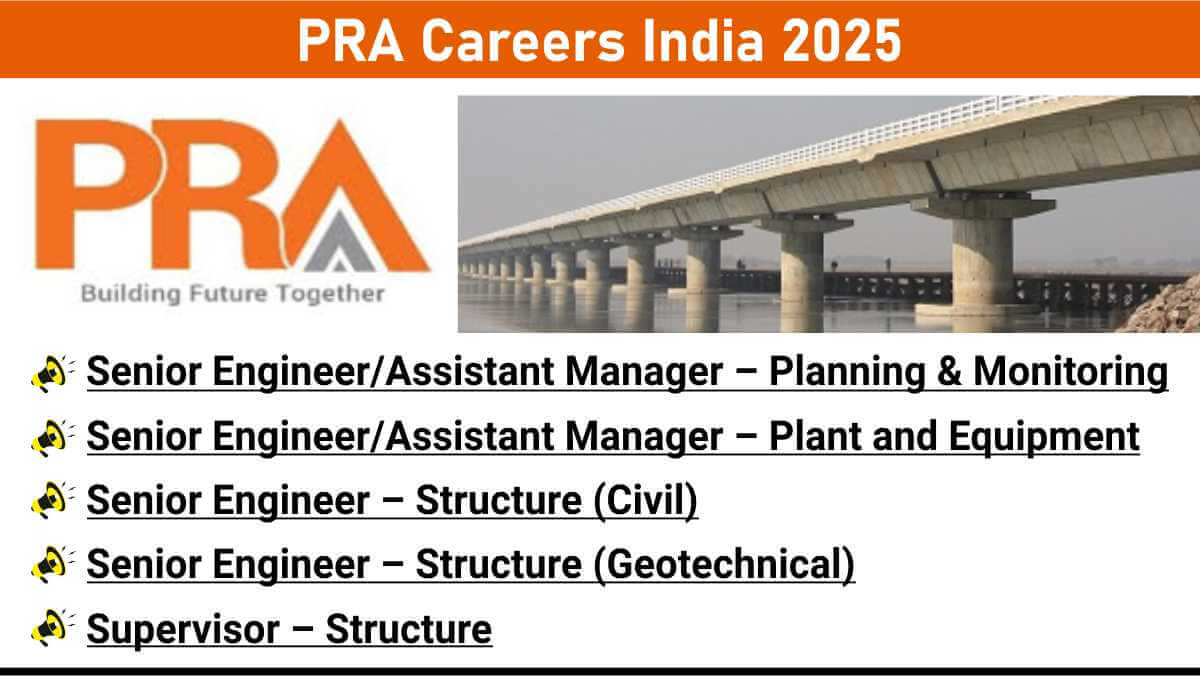 PRA Careers India 2025 | River Bridge Project Jobs Odisha