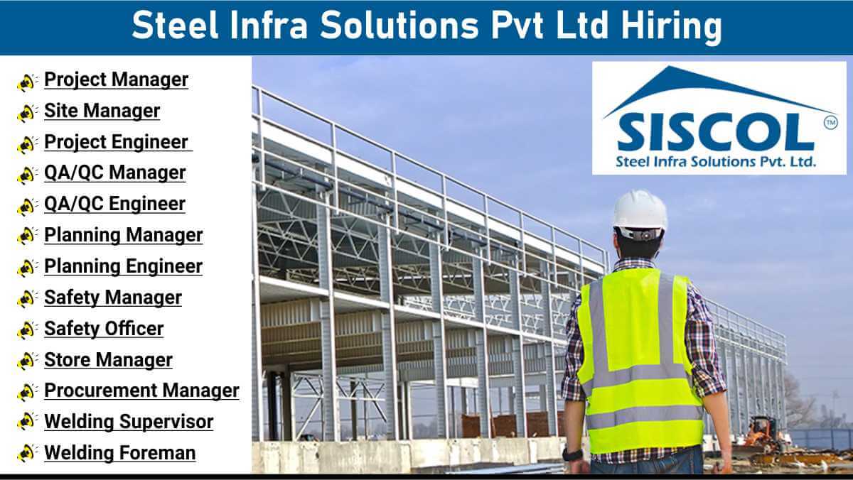 Career Opportunities with SISCOL | Civil, Mechanical, Safety & QA/QC Jobs 2025