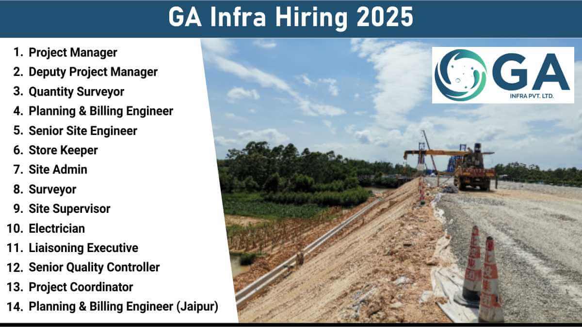 GA Infra Recruitment 2025 | Apply Now for Civil & Non-Technical Roles