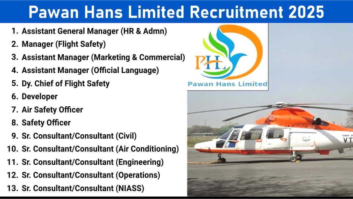 Pawan Hans Limited Recruitment 2025 | Engineering & Operations Consultant Jobs