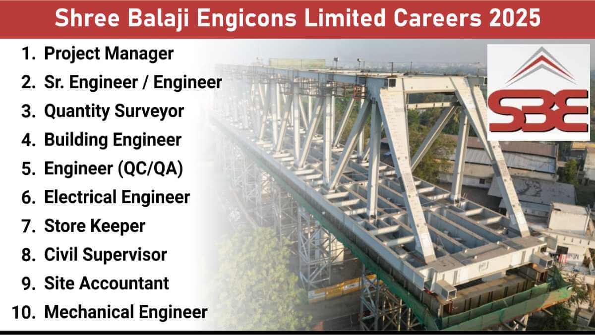 Shree Balaji Engicons Limited Careers 2025 | Electrical & Mechanical Engineer Openings