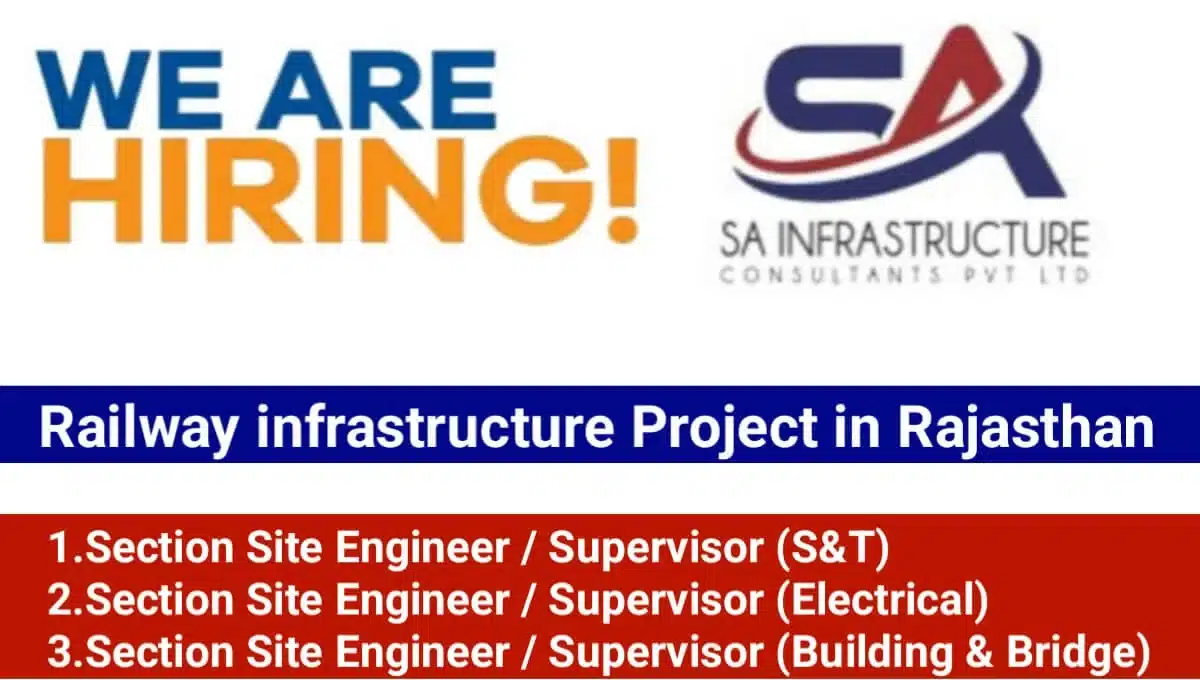 SA Infrastructure Consultants Pvt Ltd Hiring 2025 | Job Location: Jaipur, Rajasthan