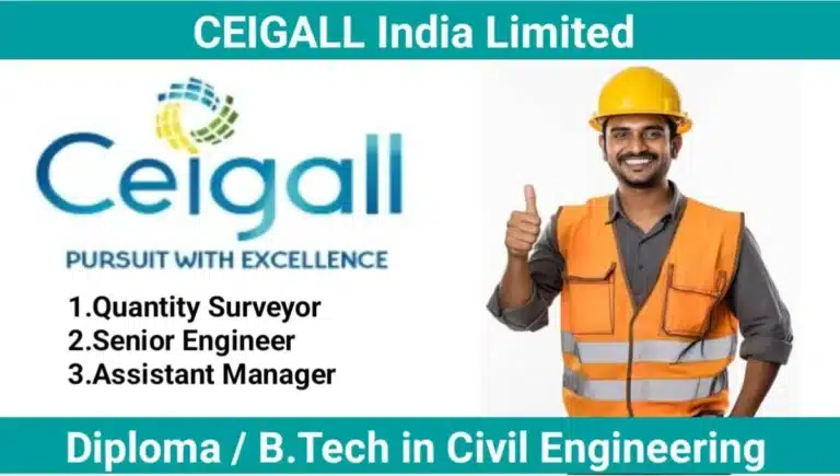 CEIGALL India Limited Hiring November 2025 | For Diploma / B.Tech in Civil Engineering (Regular)