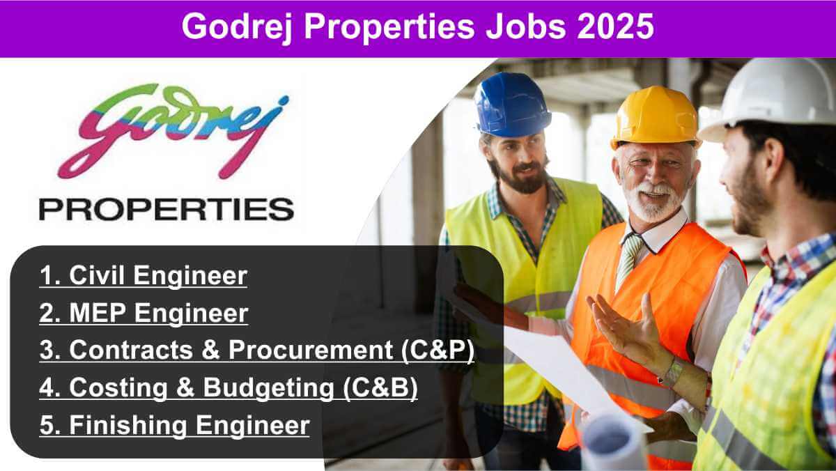 Godrej Properties Jobs 2025 | Inclusive Hiring in Real Estate | Jobs in Pune, Nagpur, Ahmedabad, Kolkata, Raipur
