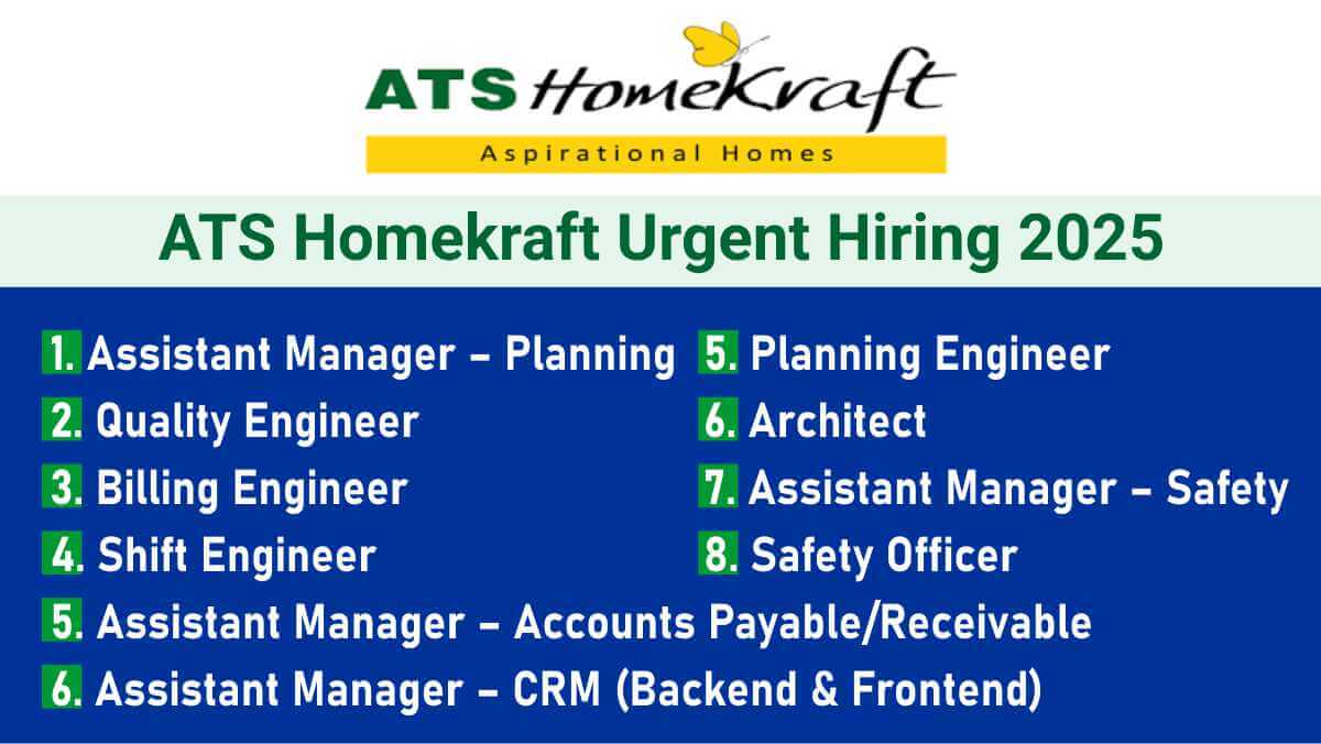 ATS Homekraft New Vacancy October 2025 | Safety Officer Jobs October 2025