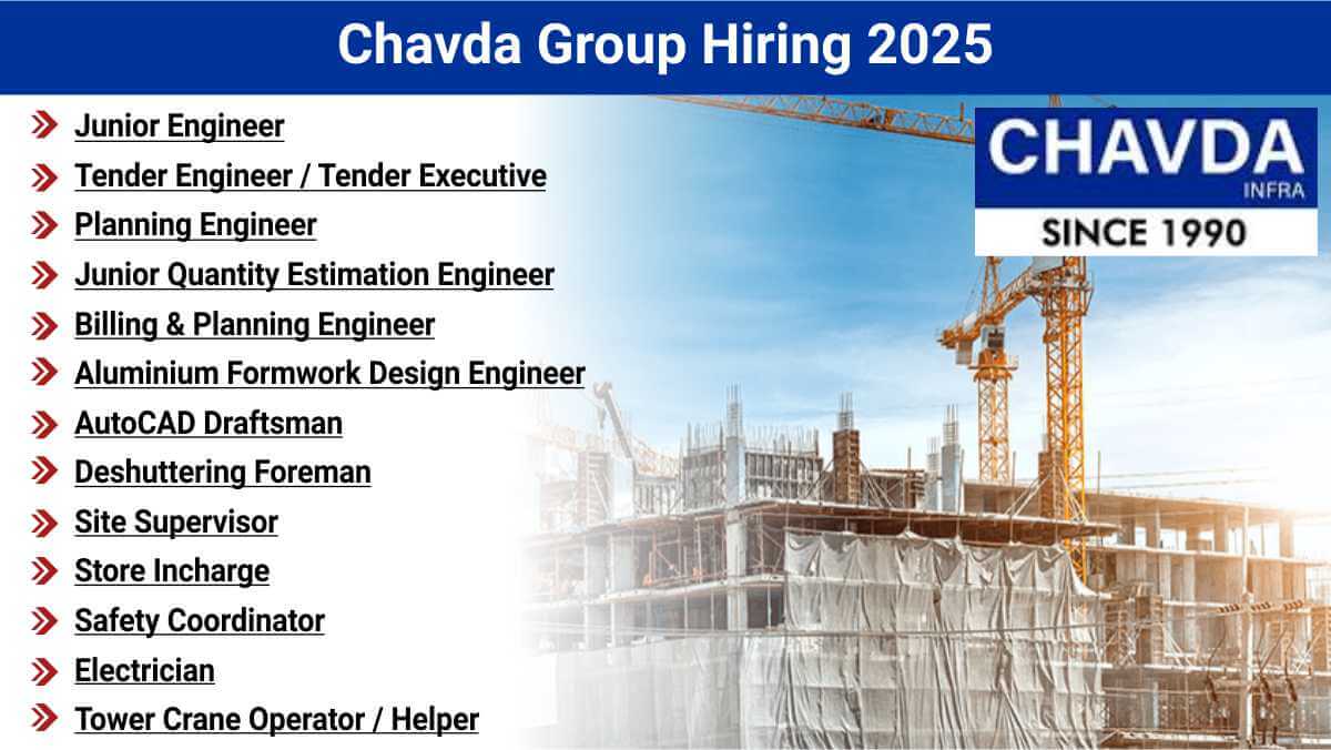 Chavda Group Careers | Engineers, Supervisors & Draftsmen Jobs in Ahmedabad | Building Construction Jobs 1 w 2025 10 09T212057.977