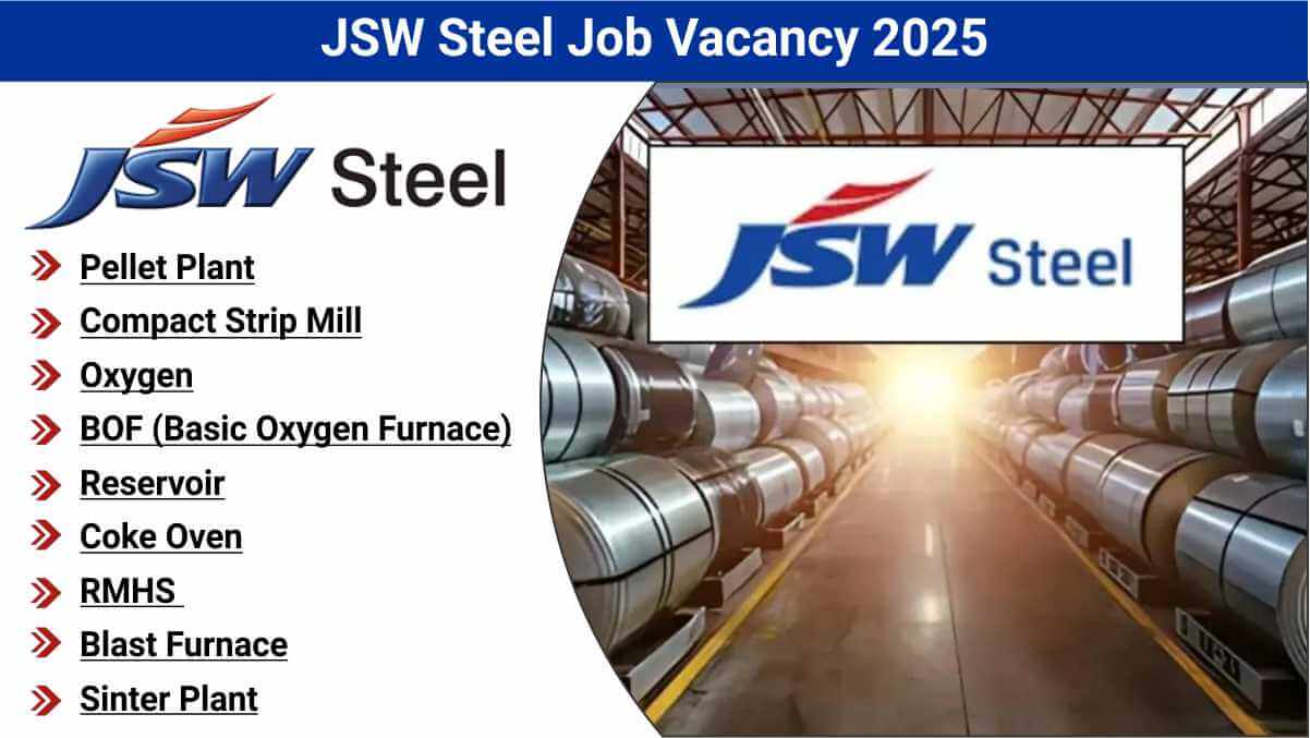 JSW Steel Job Vacancy 2025 | Mechanical Engineer Jobs | Electrical Engineer Jobs | Diploma & B.Tech