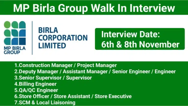 MP Birla Group Mega Walk-In Drive November 2025 | For RDSS, DDUGJY, IPDS, RGGVY schemes