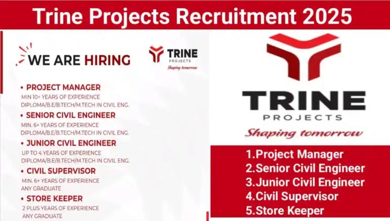 Trine Projects Hiring November 2025 | For Residential and commercial building projects