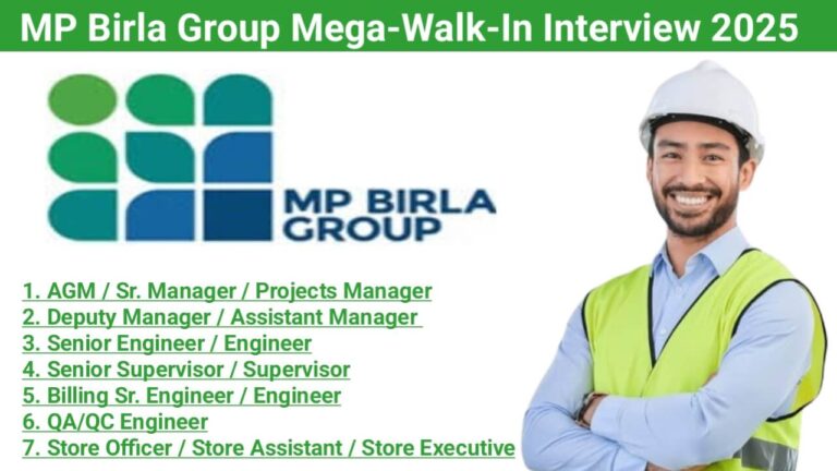 MP Birla Group Mega-Walk-In Interview 2025 | For ongoing electrical infrastructure projects