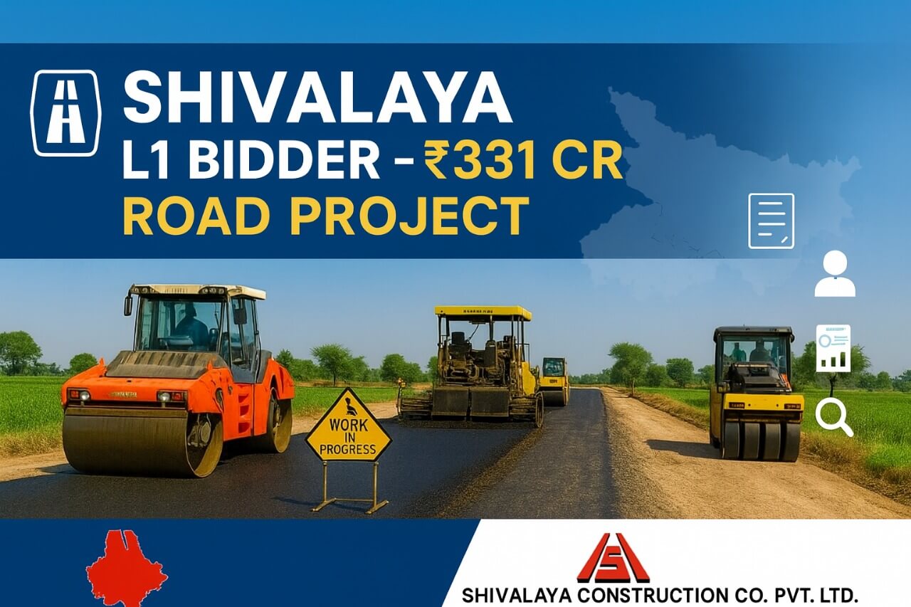 L1 Bidder Announced: Dhoraiya–Asarganj Road Project (Bihar) | SHIVALAYA Construction Wins ₹331.53 Cr Contract 1 L1 Bidder Announced: Dhoraiya–Asarganj Road Project (Bihar) | SHIVALAYA Construction Wins ₹331.53 Cr Contract