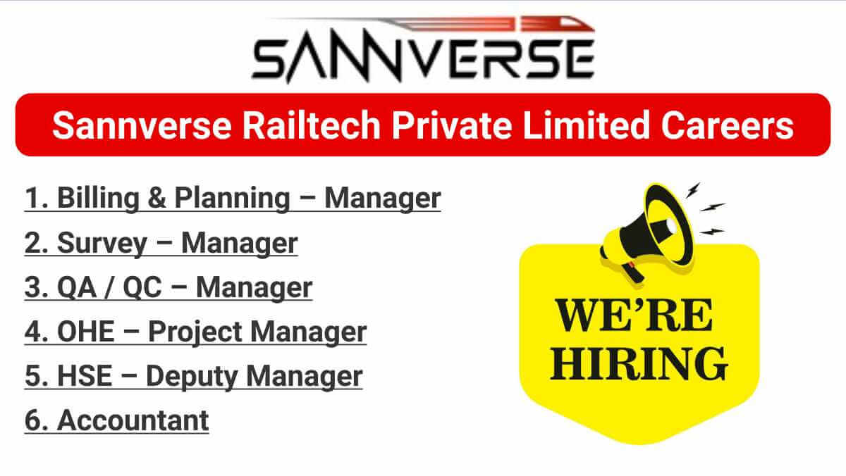 Sannverse Railtech Private Limited Careers | Railway Project Jobs in Madhya Pradesh
